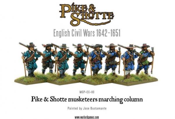 Pike & Shotte: English Civil Wars 1642-1651: Musketeers Marching Column 
