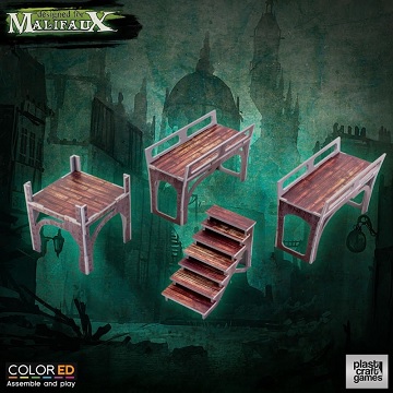 Plast Craft Games: Malifaux Terrain ColorED: Downtown Walkway Set 