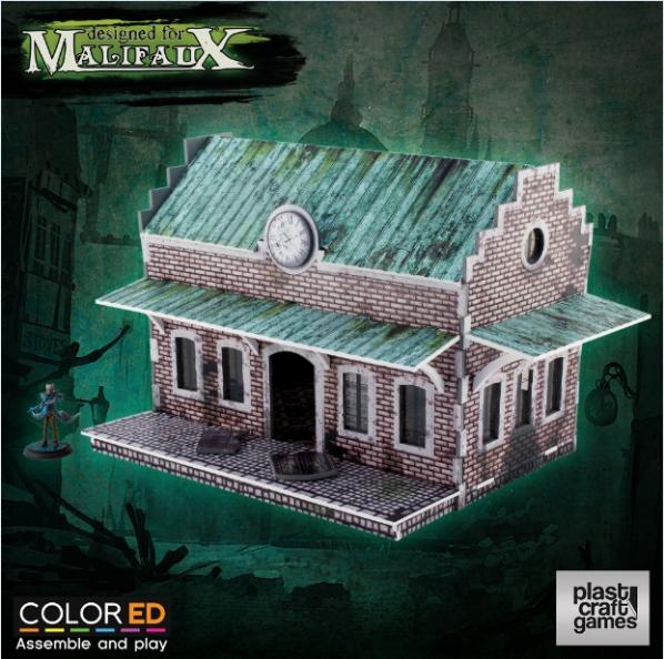 Plast Craft Games: Malifaux Terrain ColorED: Train Station 