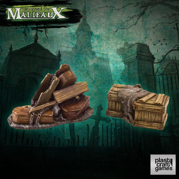 Plast Craft Games: Malifaux Terrain: Undertaker Props 