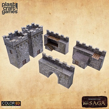 Plast Craft Games: SAGA COLORED: DEFENSIVE WALL 