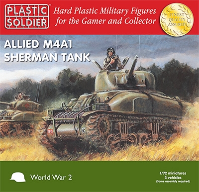 Plastic Soldier Company: 1/72 Allied: M4A1 Sherman Tank 