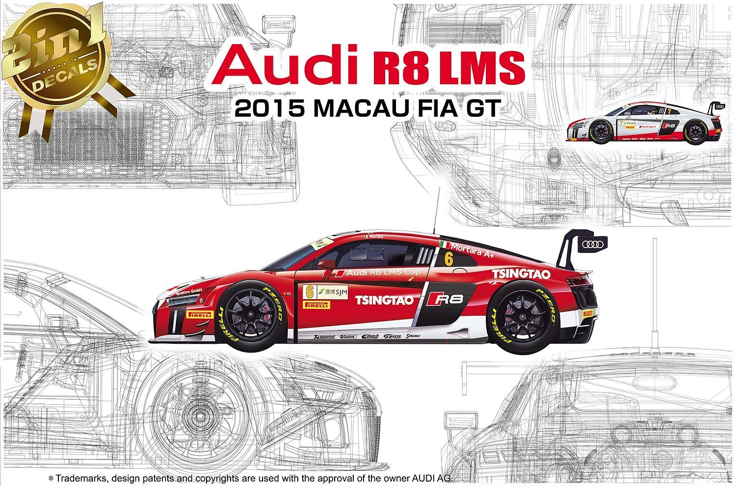 Platz NuNu 1/24: Audi R8 LMS GT3 FIA 2015 Macau World Cup 
