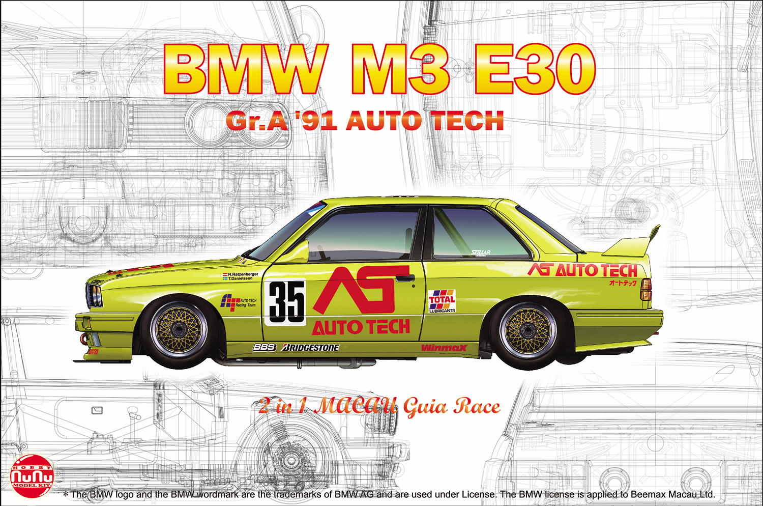 Platz NuNu 1/24: BMW M3 E30 Gr.A 91 Auto Tech 
