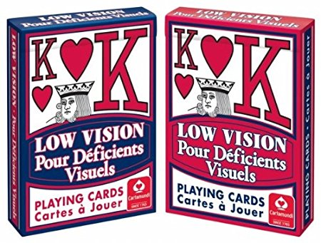 Playing Cards: Low Vision: Blue Backed 