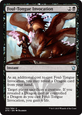 MTG: Dragons of Tarkir 102: Foul-Tongue Invocation 