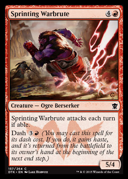 MTG: Dragons of Tarkir 157: Sprinting Warbrute 