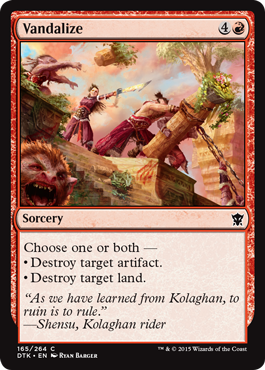 MTG: Dragons of Tarkir 165: Vandalize 