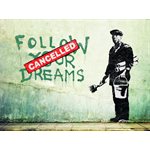 Puzzle (1000): Urban Art Graffiti: Banksy Follow Your Dreams (Cancelled) [Damaged] 