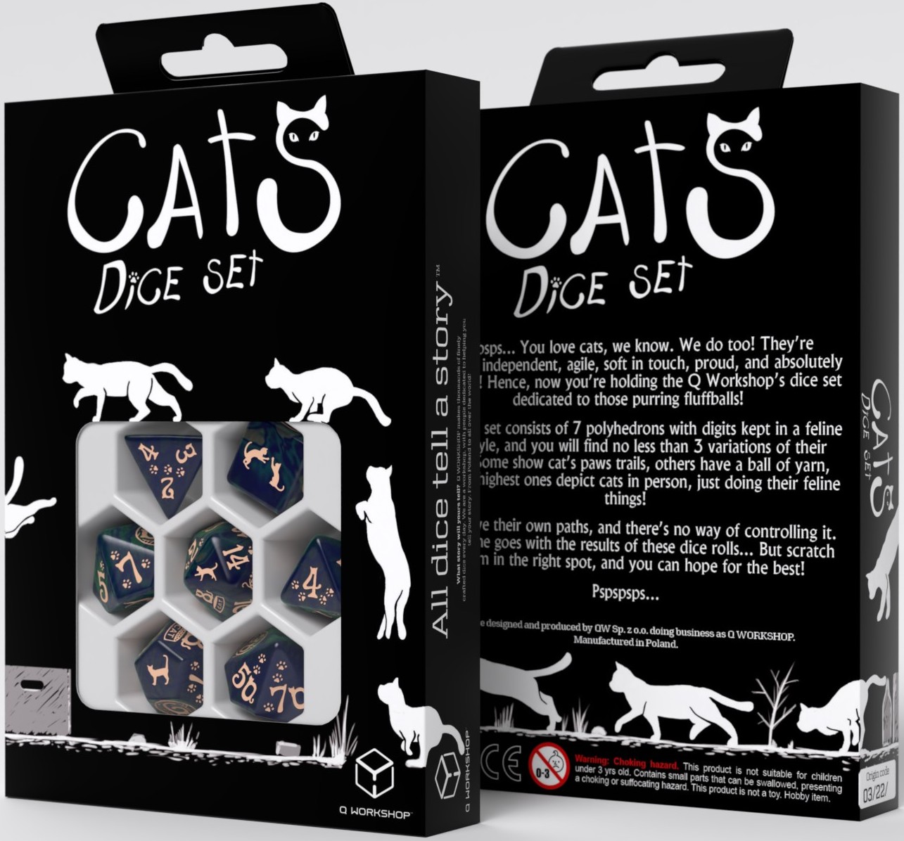 Q-Workshop: CATS DICE SET MITTENS 
