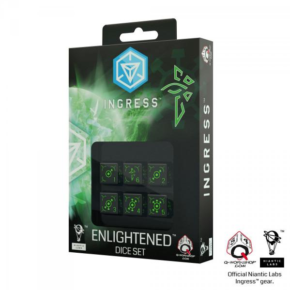 Q-Workshop: Ingress 6D6 Dice Set: Enlightened 