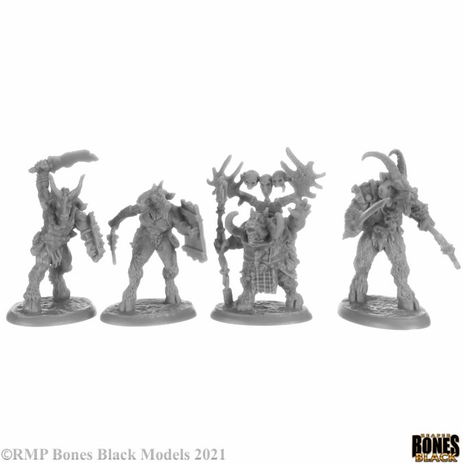 Reaper Bones Black: BEASTMEN (4) 