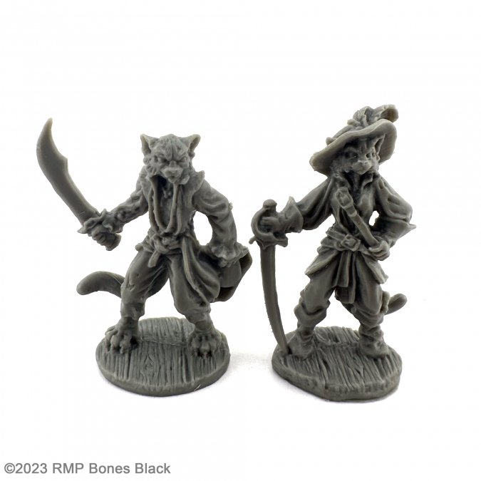 Reaper Bones Black: Catfolk Buccaneer and Duelist 