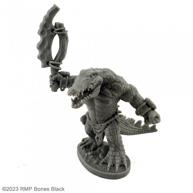 Reaper Bones Black: GATORMAN W/ LARGE AXE 