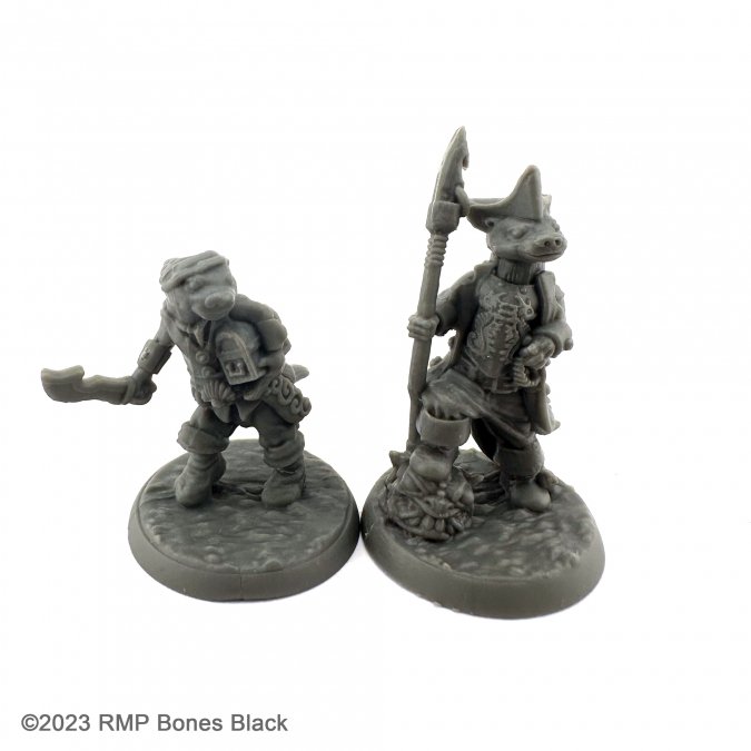 Reaper Bones Black: Otterfolk Goblin Hunter and Pirate 