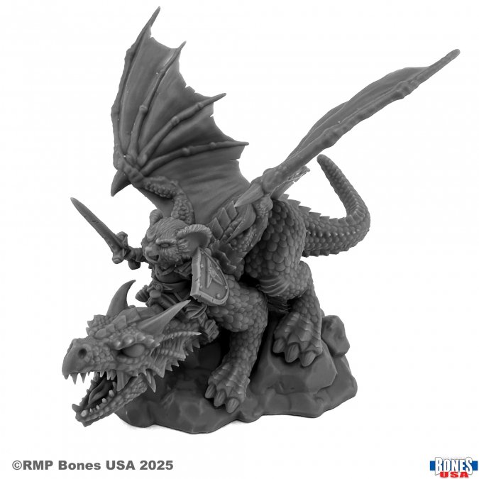 Reaper Legends: Mousling: Knight of the Flame Wyrm on Dragon 