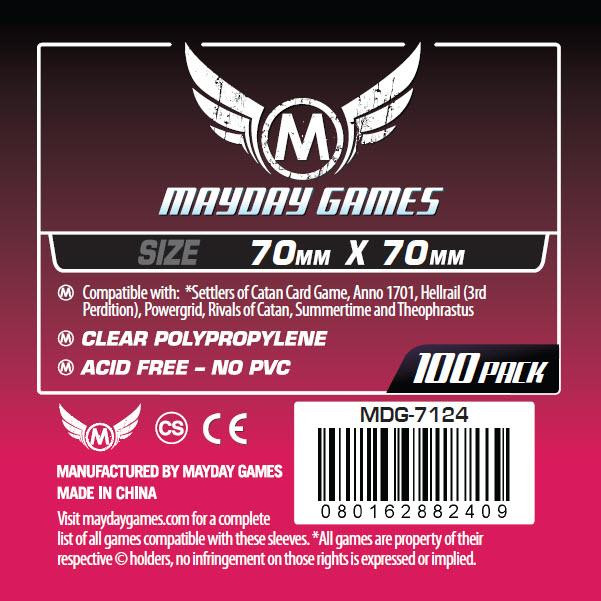 Mayday: Red Label: Card Sleeves (100) 70mmx70mm 