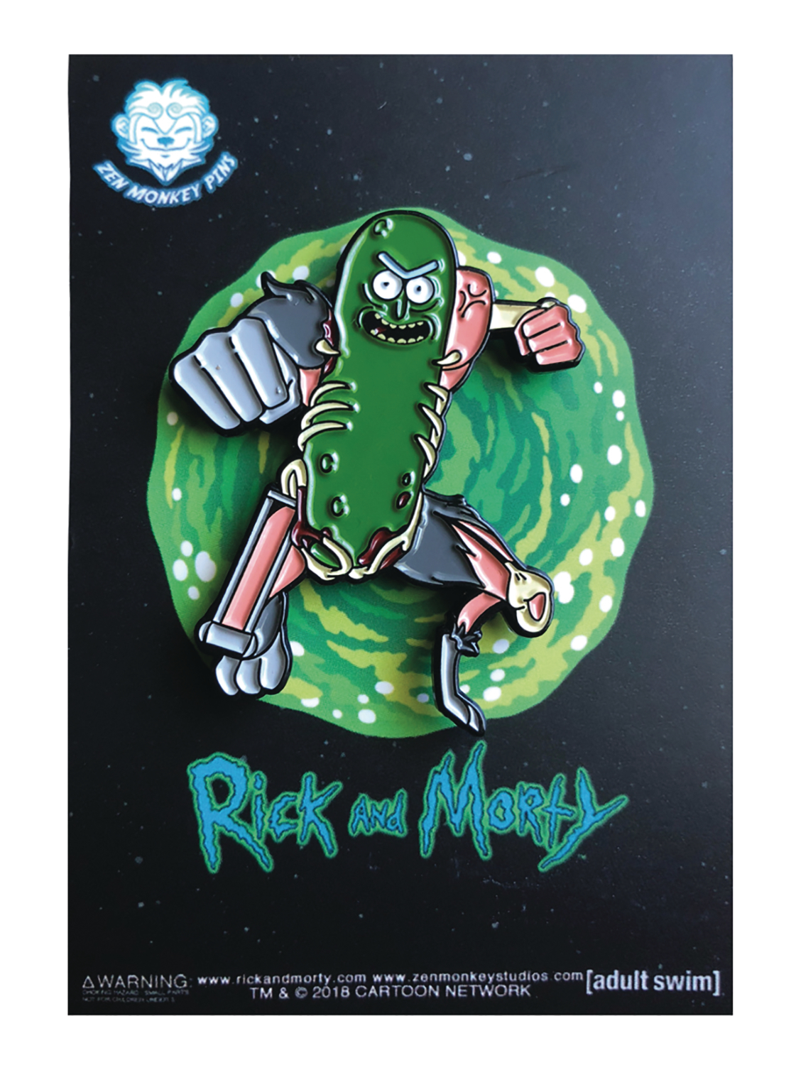 Rick and Morty: LEAPING PICKLE RICK PIN 