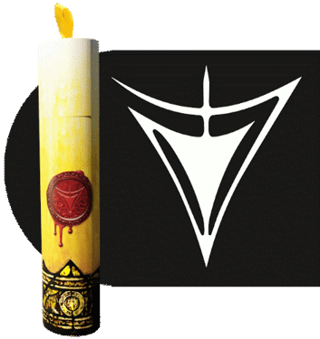 Ritual Candle Dice Tube: Yellow Sign 