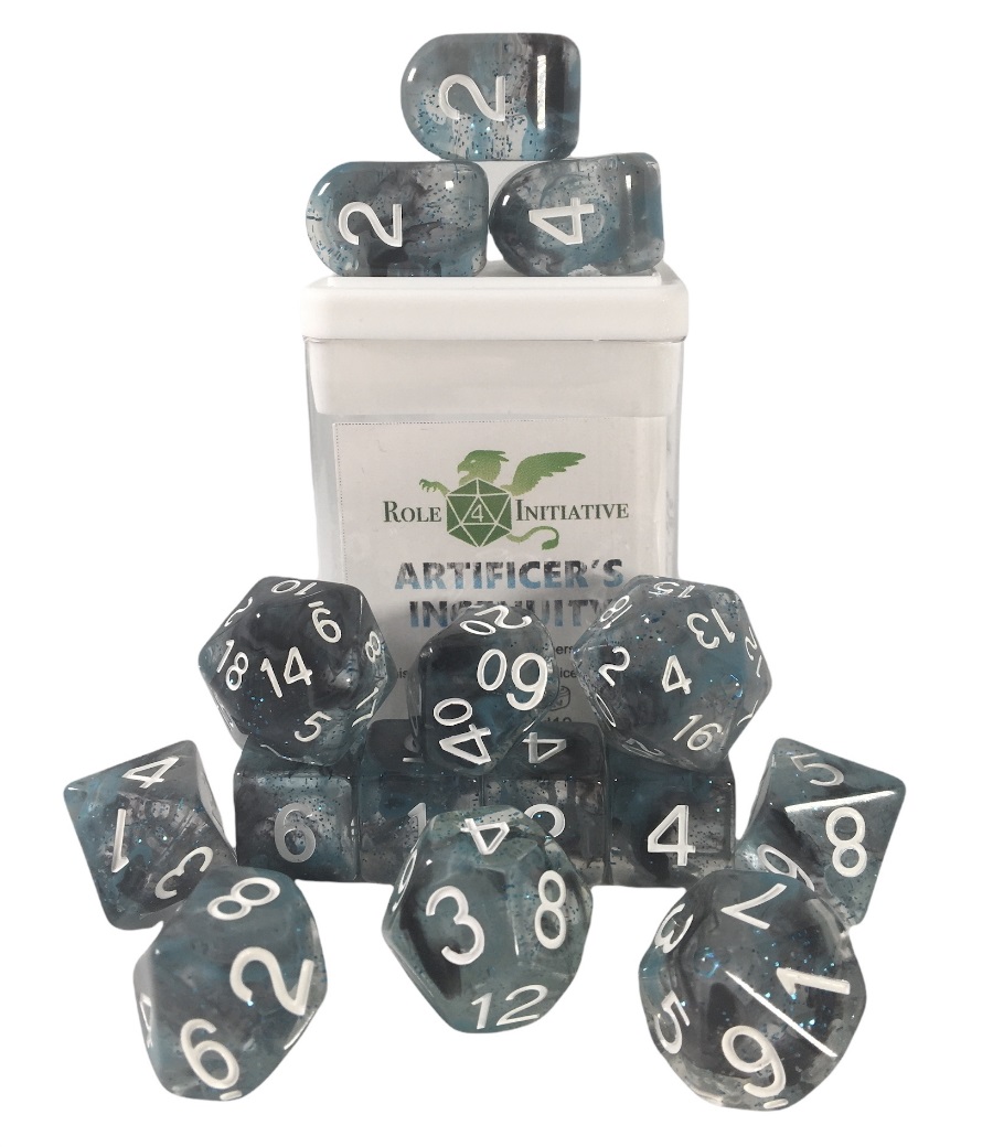 Role 4 Initiative: Polyhedral 15 Dice Set: Artificers Ingenuity Arch D4 