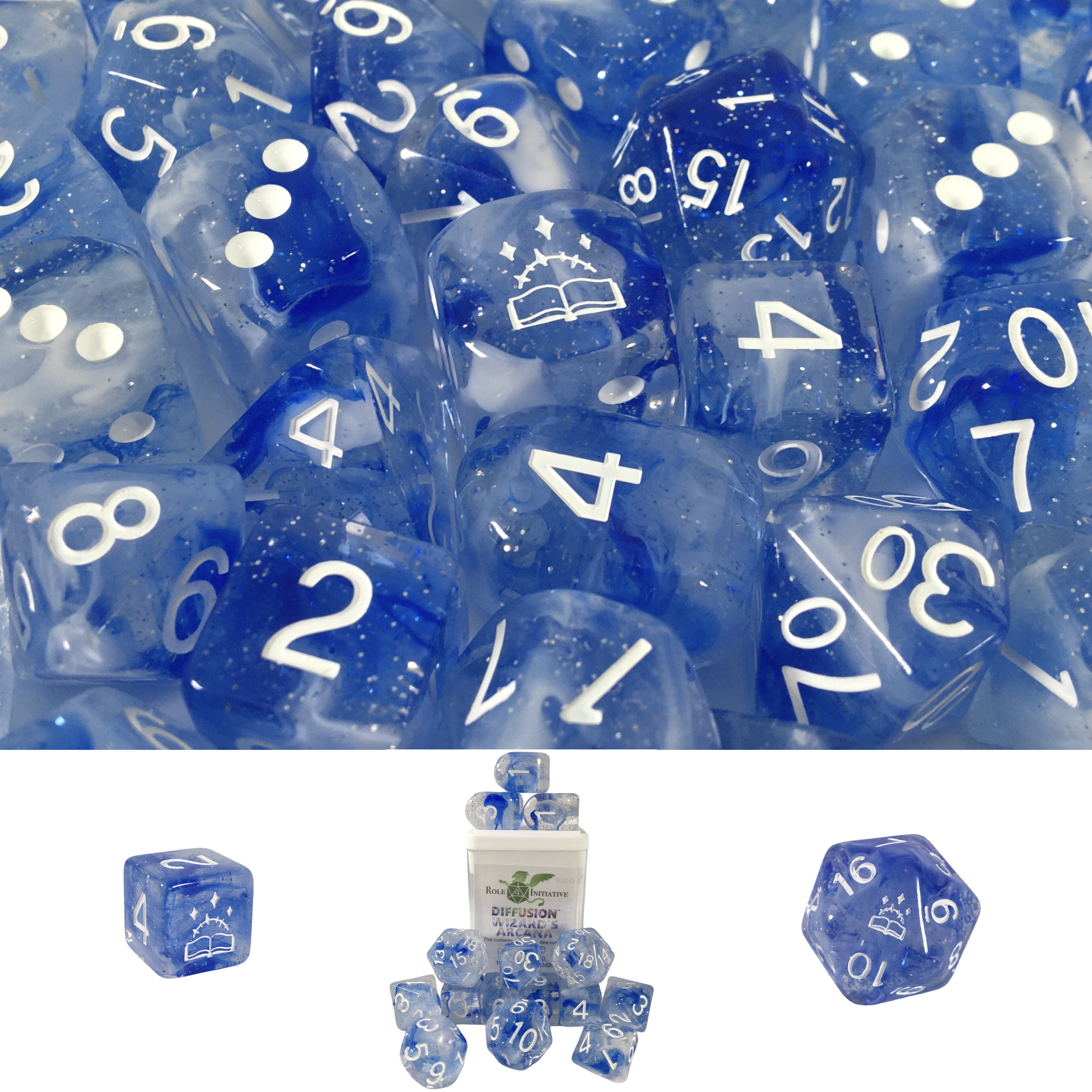 Role 4 Initiative: Polyhedral 15 Dice Set: DIFFUSION WIZARDS ARCANA SPECIAL 