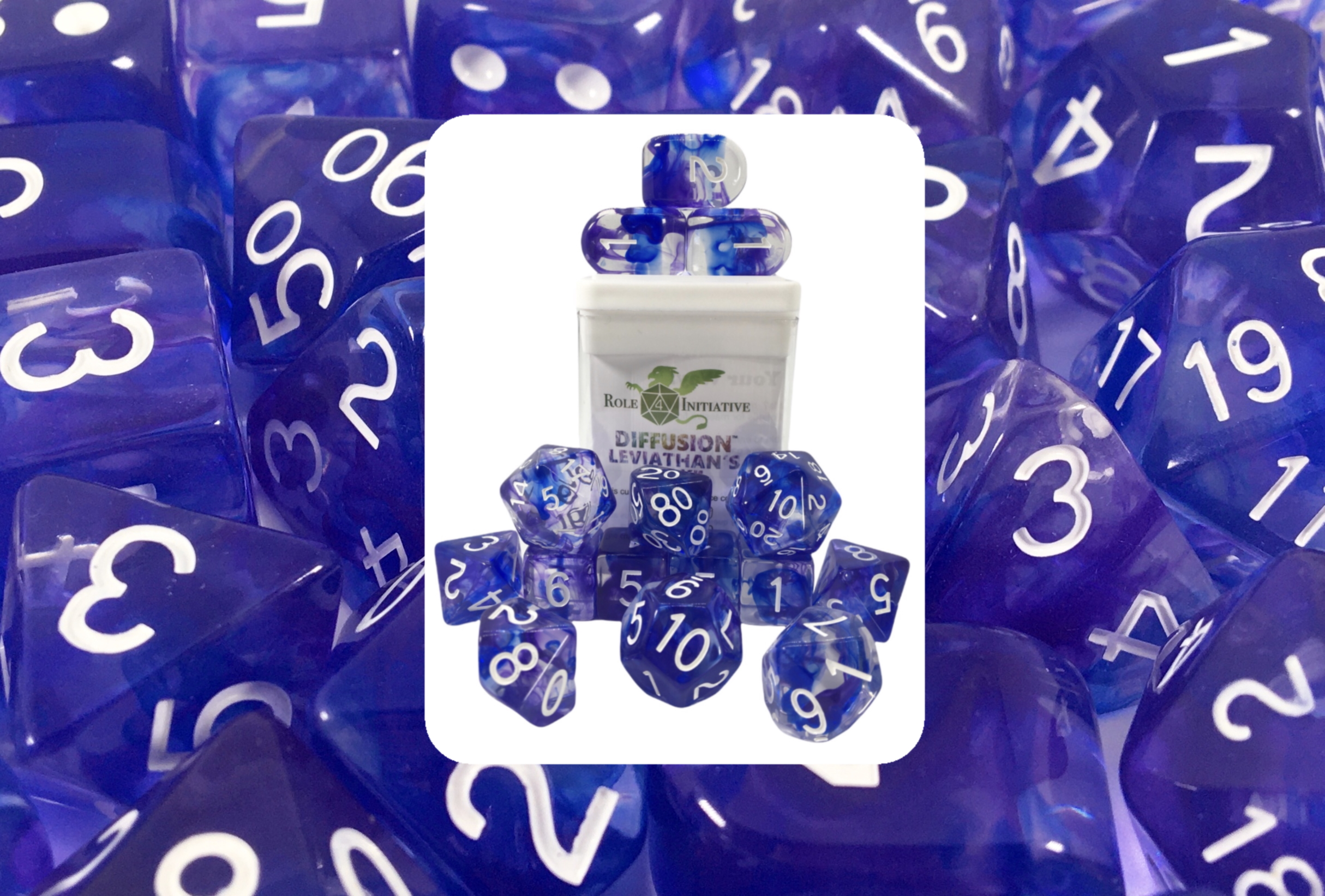 Role 4 Initiative: Polyhedral 15 Dice Set: Diffusion Leviathans Wake 