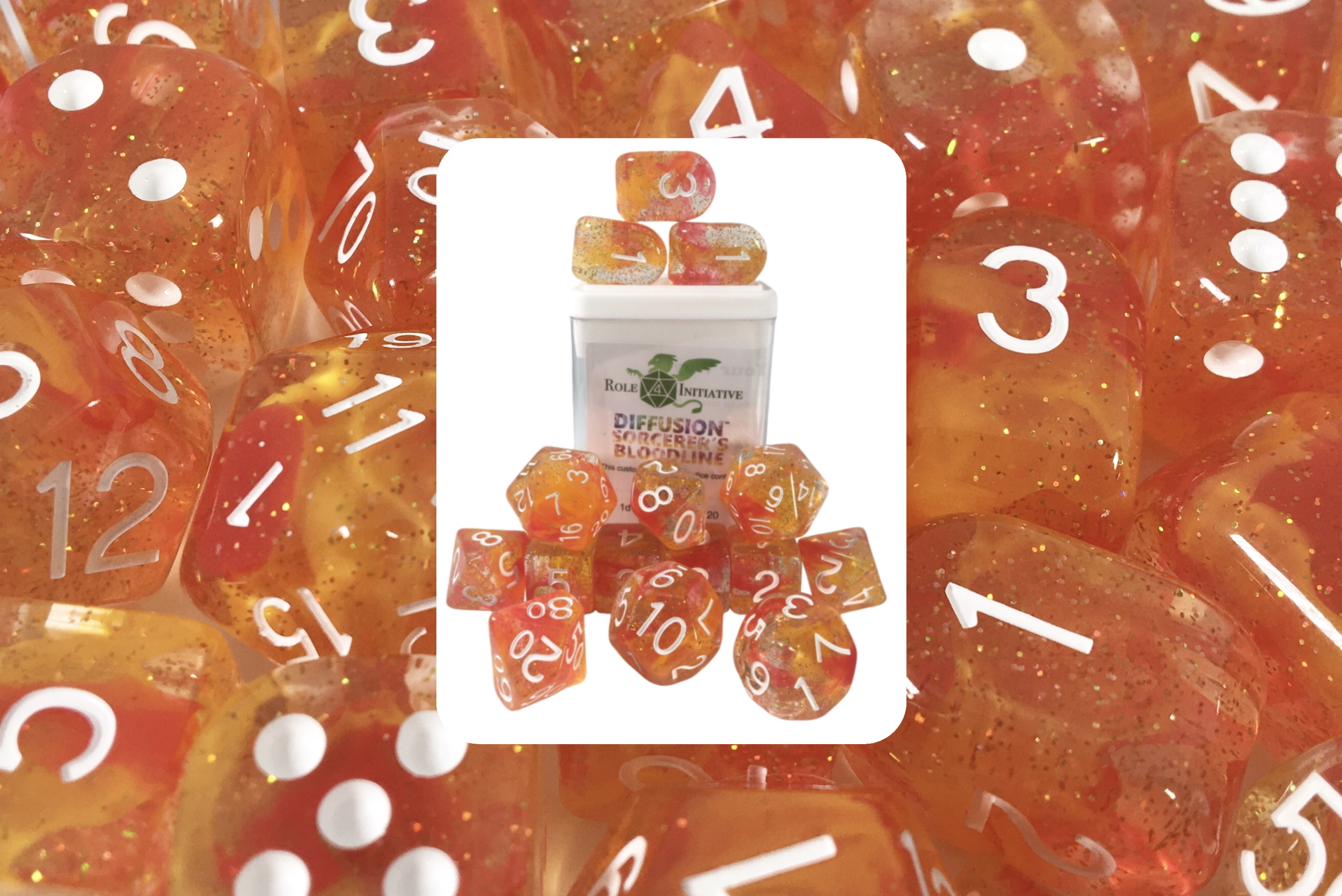Role 4 Initiative: Polyhedral 15 Dice Set: Diffusion Sorcerers Bloodline 