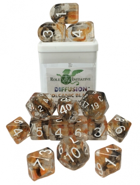 Role 4 Initiative: Polyhedral 15 Dice Set: Diffusion Volcanic Blast [Arch/ Balanced] 