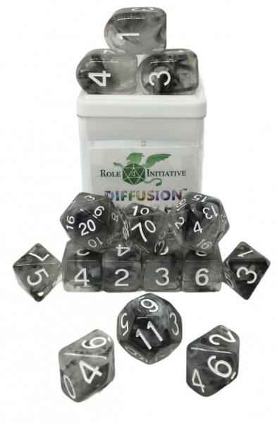 Role 4 Initiative: Polyhedral 15 Dice Set: Diffusion Wraith [Arch/ Balanced] 