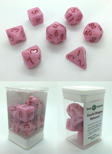 Role 4 Initiative Polyhedral 7 Dice Set: FAERIE DRAGON SHIMMER 