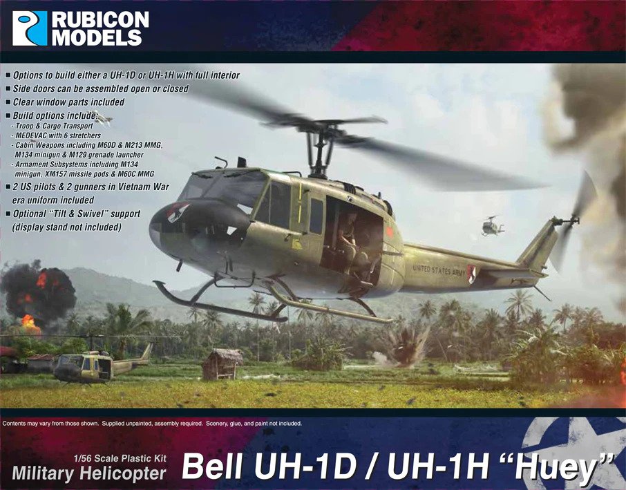 Rubicon Models (1/56 scale 28mm): Bell UH-1D / UH-1H "Huey" 