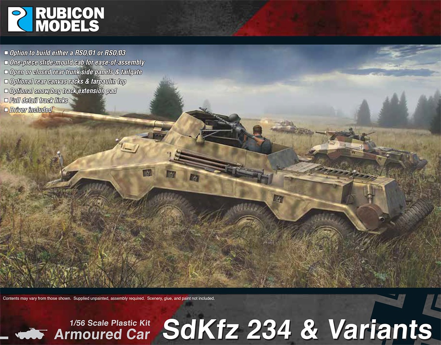Rubicon Models (1/56 scale 28mm): SdKfz 234 & Variants 