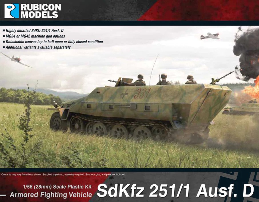 Rubicon Models (1/56 scale 28mm): SdKfz 251/1 Ausf D 