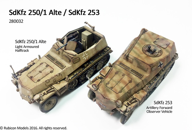 Rubicon Models (1/56 scale 28mm): SdKfz 250/1 Alte / SdKfz 253 