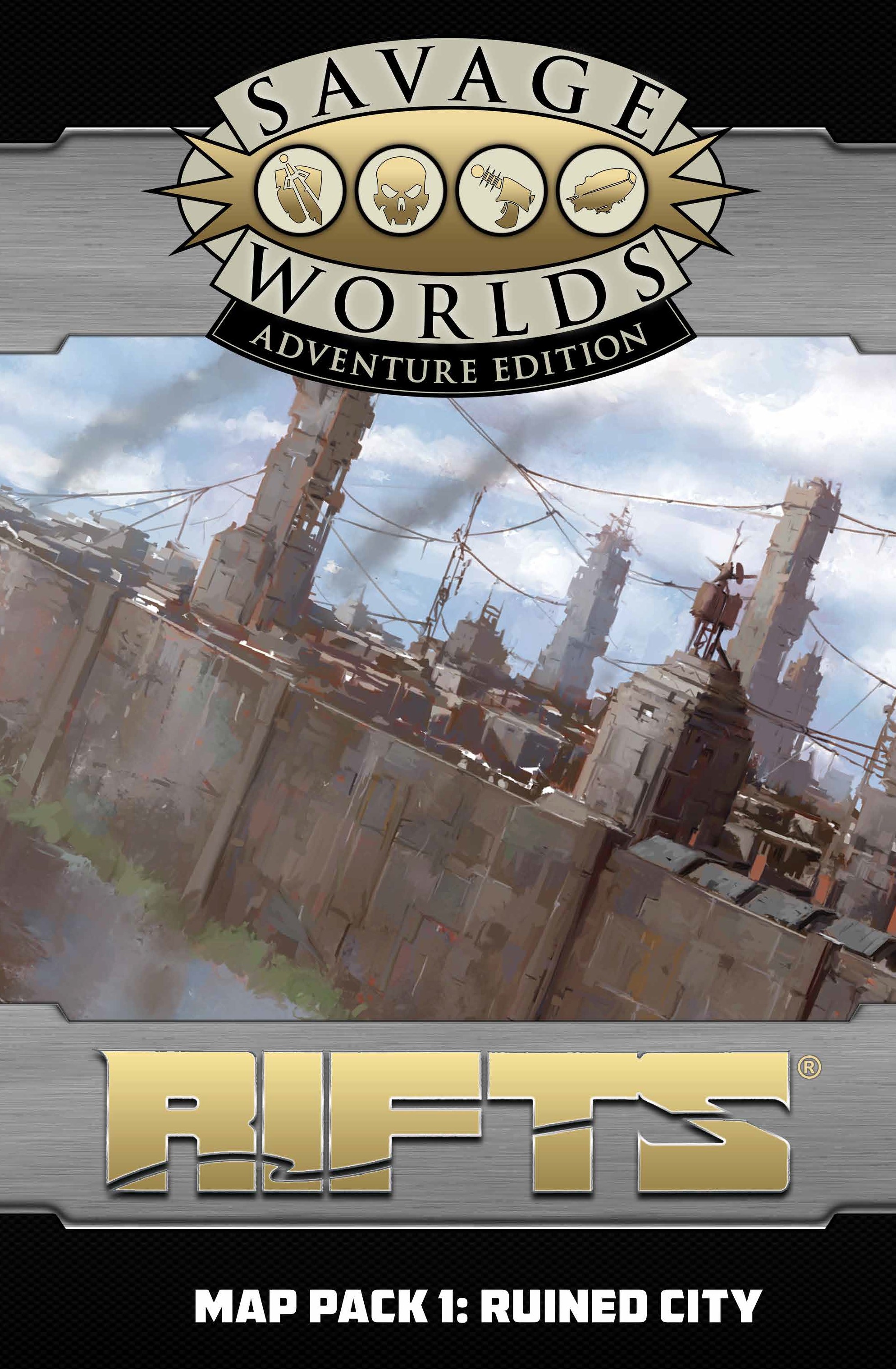 Savage Worlds Rifts: Map Pack 1: Ruined City 