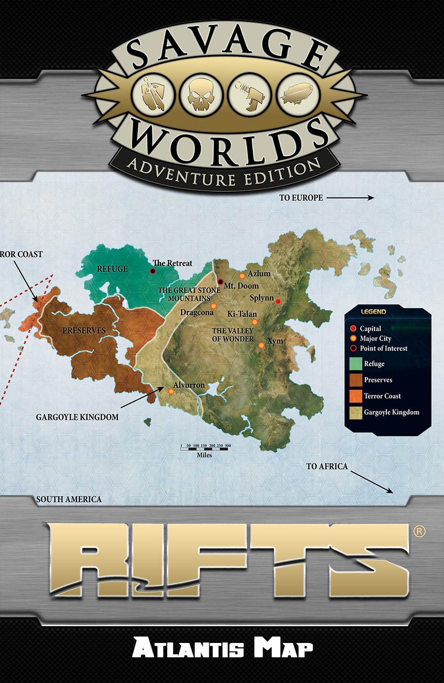 Savage Worlds Rifts: Poster Map of Atlantis 