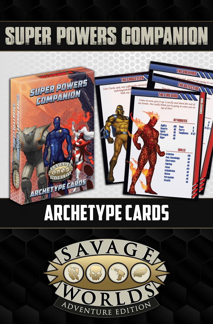 Savage Worlds: Super Powers Archetypes Cards Boxed Set 