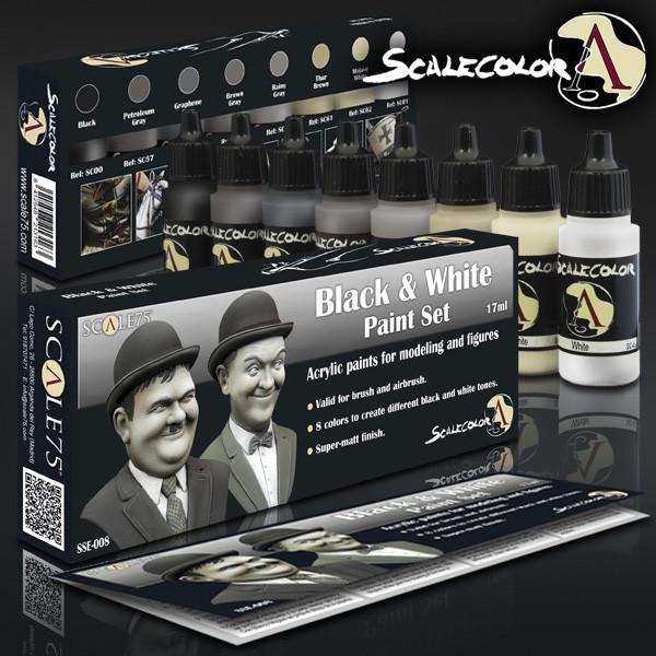 Scalecolor: BLACK AND WHITE PAINT SET 