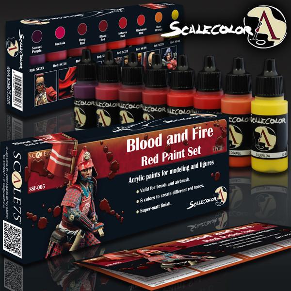 Scalecolor: BLOOD AND FIRE RED PAINT SET 