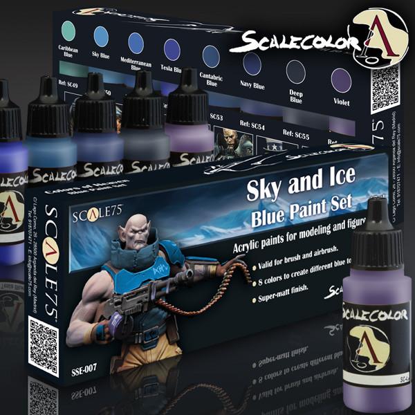 Scalecolor: SKY AND ICE BLUE PAINT SET 