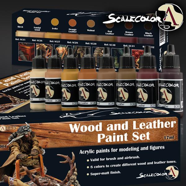Scalecolor: WOOD AND LEATHER PAINT SET 