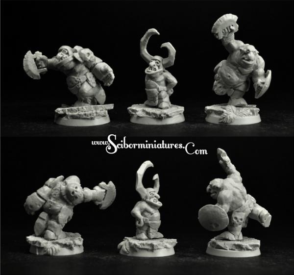 Scibor Monstrous Miniatures: Fantasy Football: Goblins Players Set (3) 