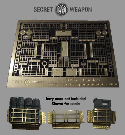 Secret Weapon Miniatures: Photo Etched Brass: Panniers & Details 