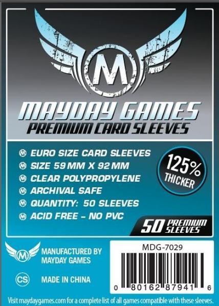 Mayday: Premium Euro Sleeves (MDG-7029  59mm X 92mm) 