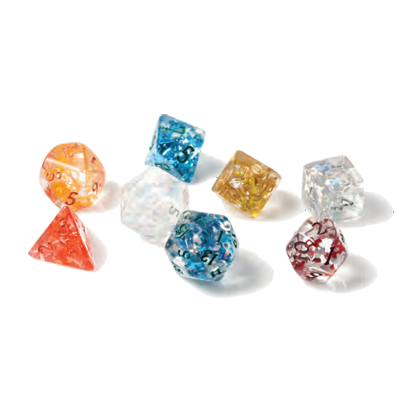 Sirius Dice 7 Die Set: CANCER AWARENESS DICE SET 