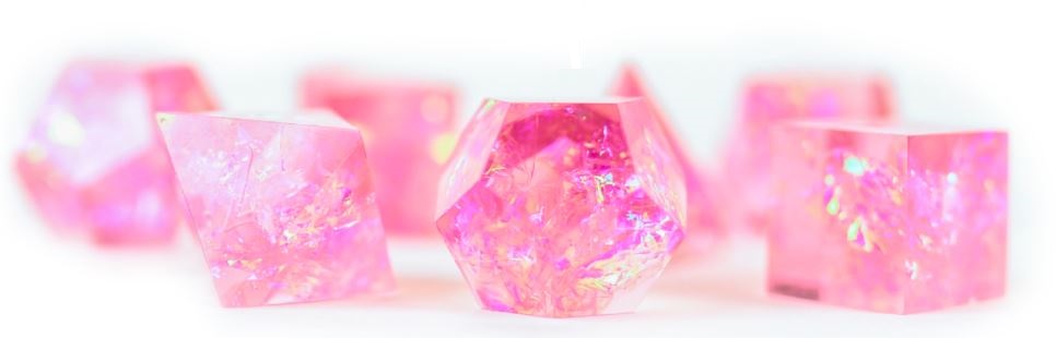 Sirius Dice 7 Die Set: Cloak and Dagger: Pink 