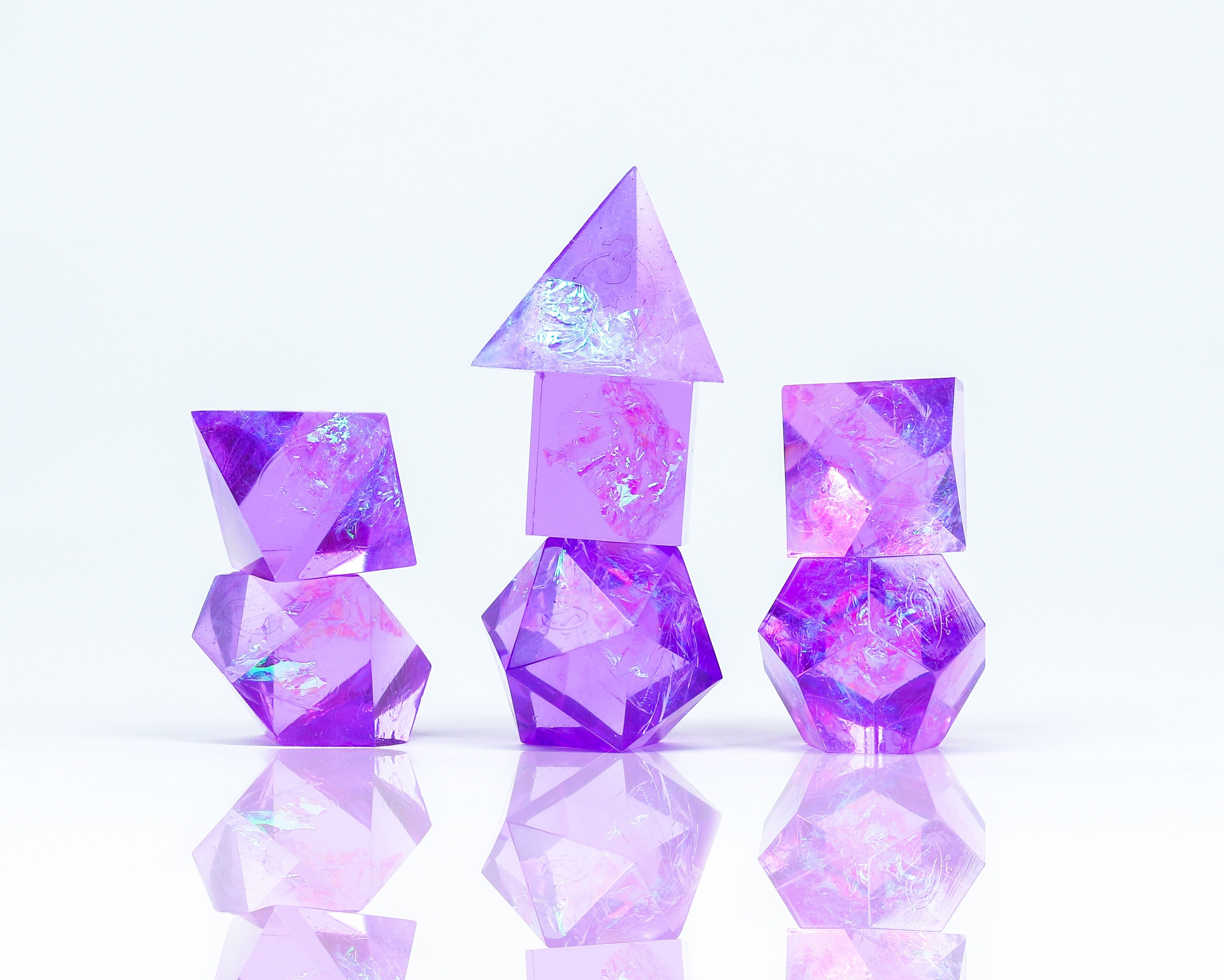 Sirius Dice 7 Die Set: Cloak and Dagger: Purple 