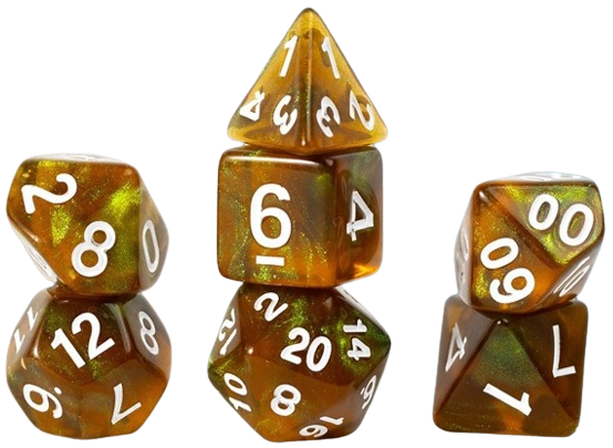 Sirius Dice 7 Die Set: Gaming Treasures: Unearthed Peridot 