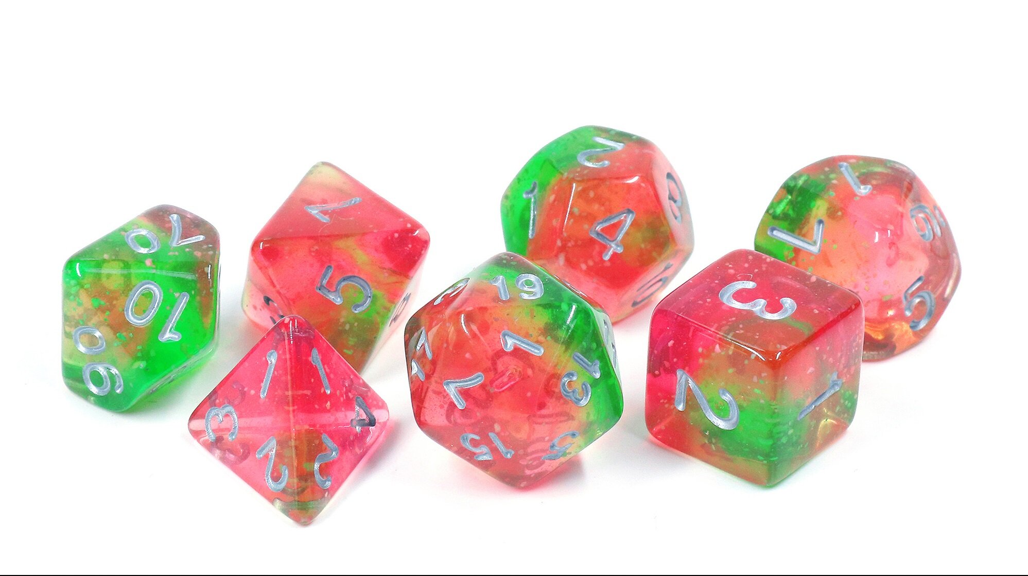 Sirius Dice 7 Die Set: Lotus Glowworm 