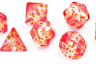 Sirius Dice 7 Die Set: Maple Leaf 